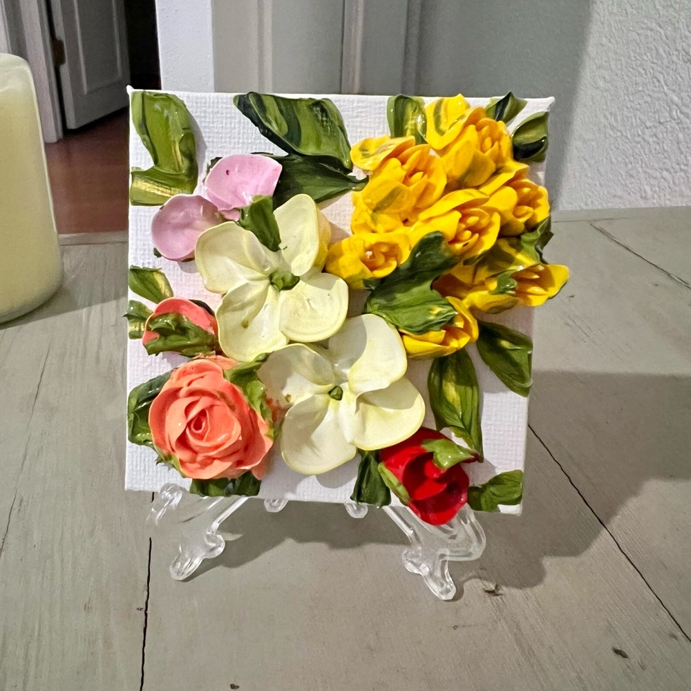 3D floral painting